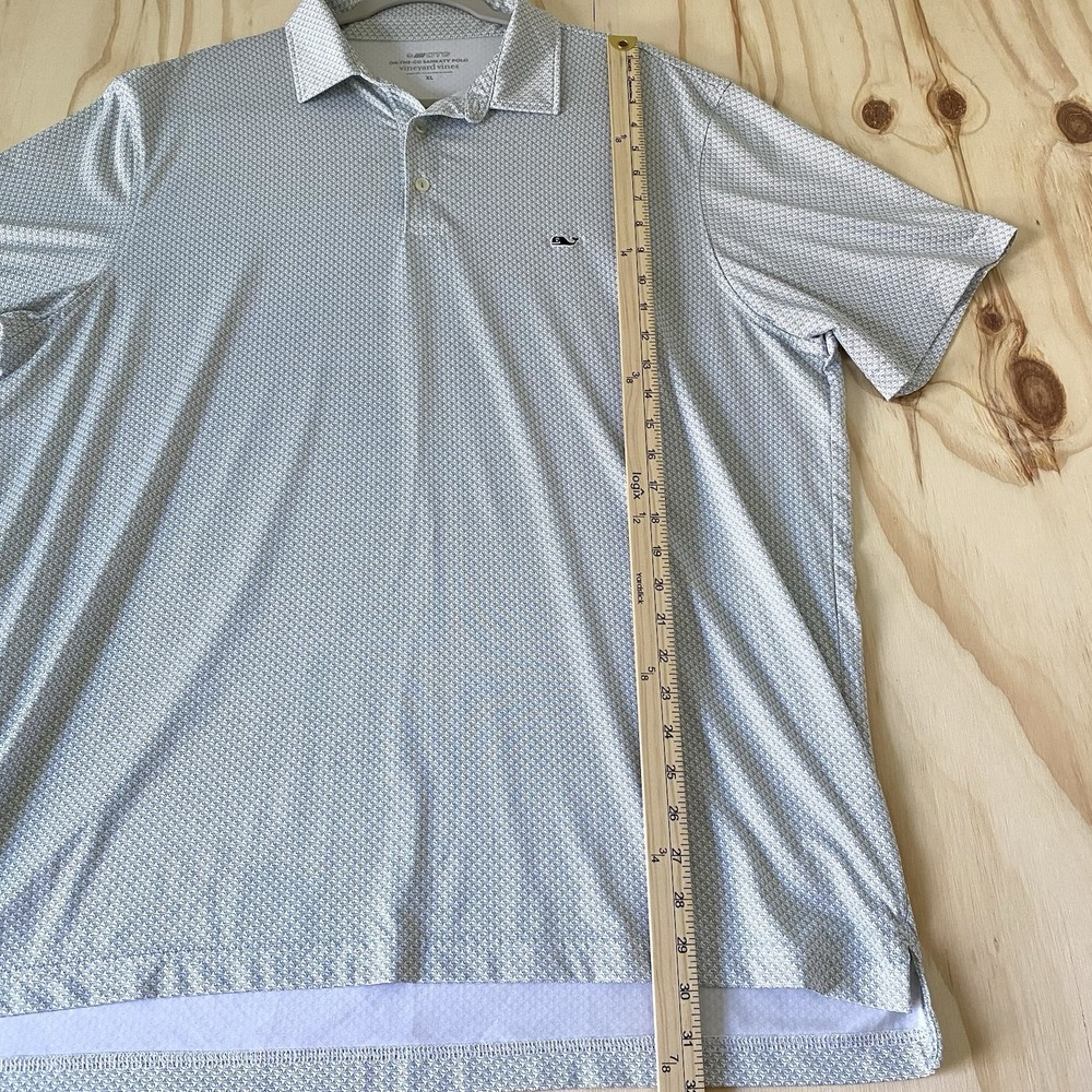 Vineyard Vines Polo Mens XL Green On-The-Go Sankaty Golf Whale Logo Performance - Picture 2 of 9